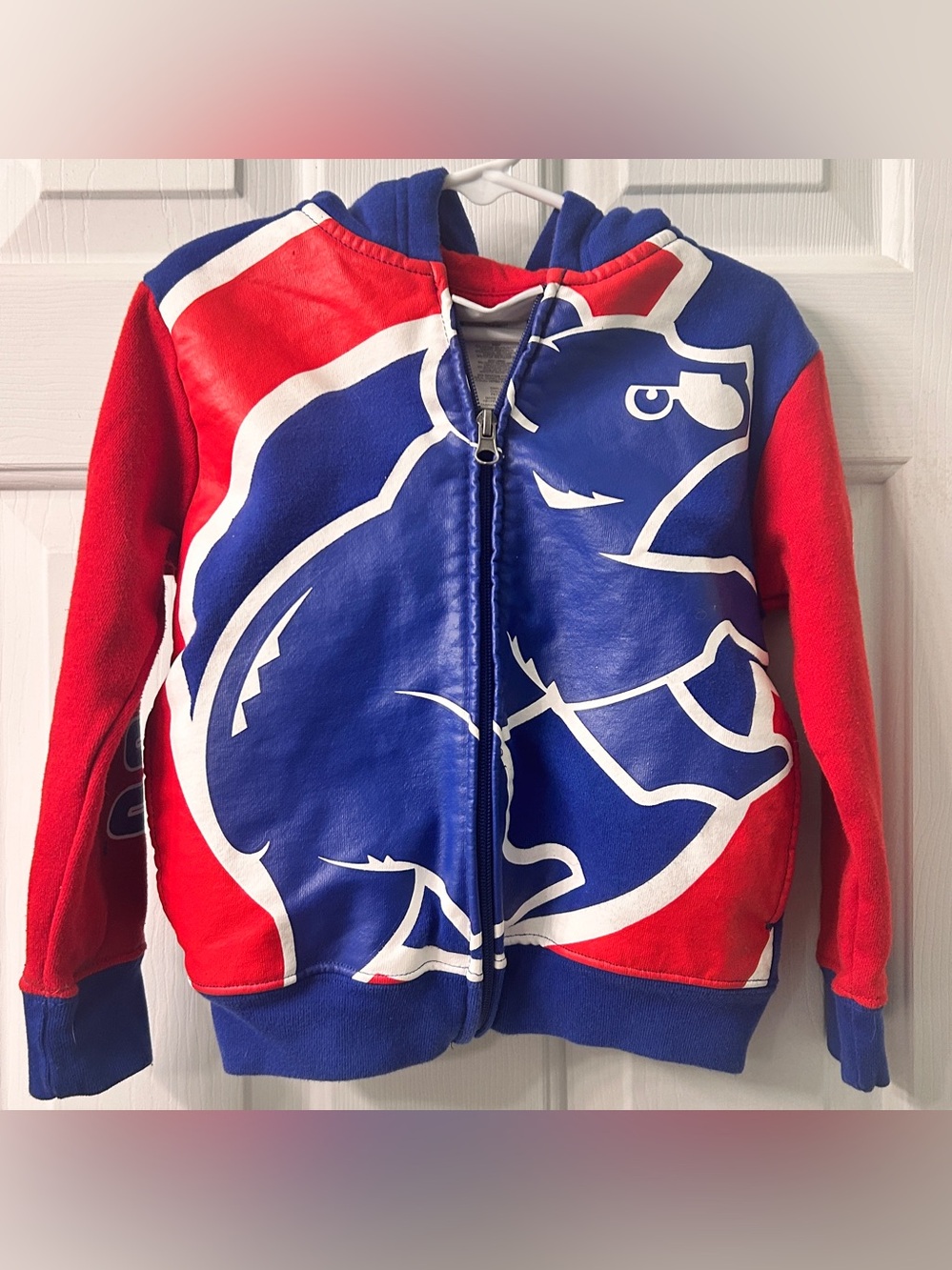 Genuine Merchandise Red, Blue & White Kids Zip Hoodie with Chicago Cubs ‘ Graphi